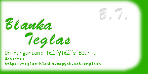 blanka teglas business card